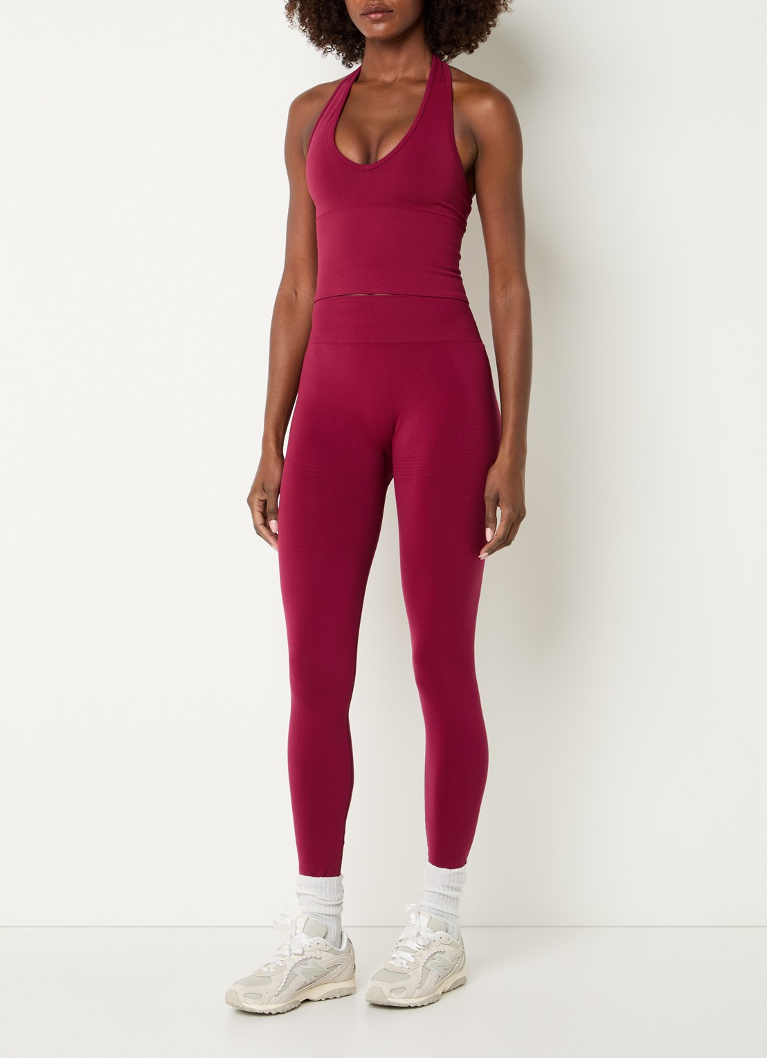 TALA Sculpt Seamless high waist skinny fit trainingslegging - voorkant 2 kersenrood
