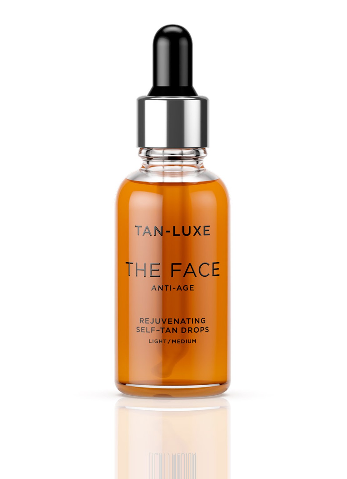 Tan-Luxe The Face Anti-Age Self-Tan Drops - zelfbruiner voor het gezicht - voorkant 2 light/medium