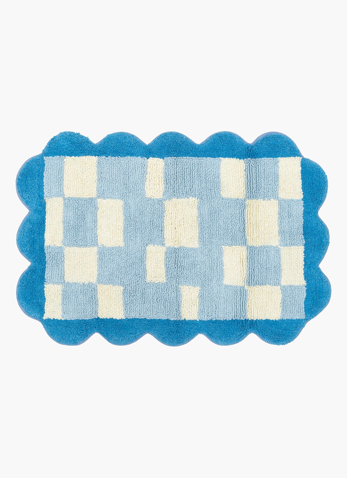 Tarta Gelatina Burbuja badmat van  katoen 80 x 55 cm  - voorkant blauw