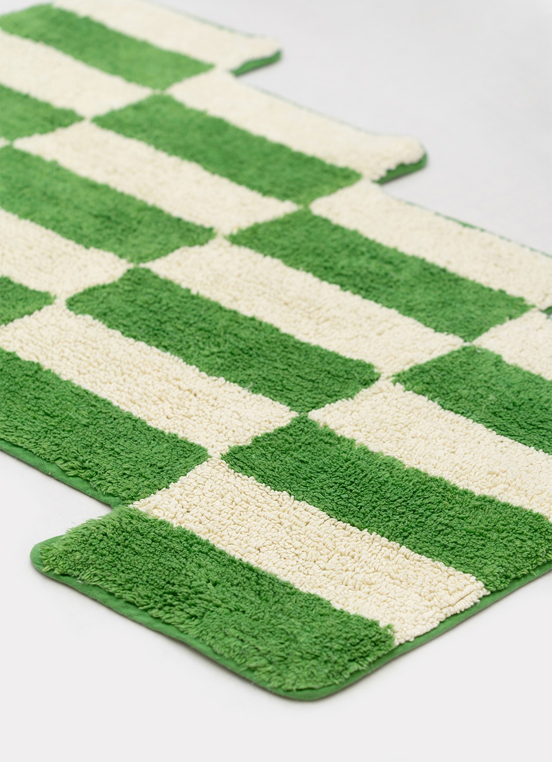 Tarta Gelatina Cassette badmat van  katoen 85 x 55 cm - detail 3 groen