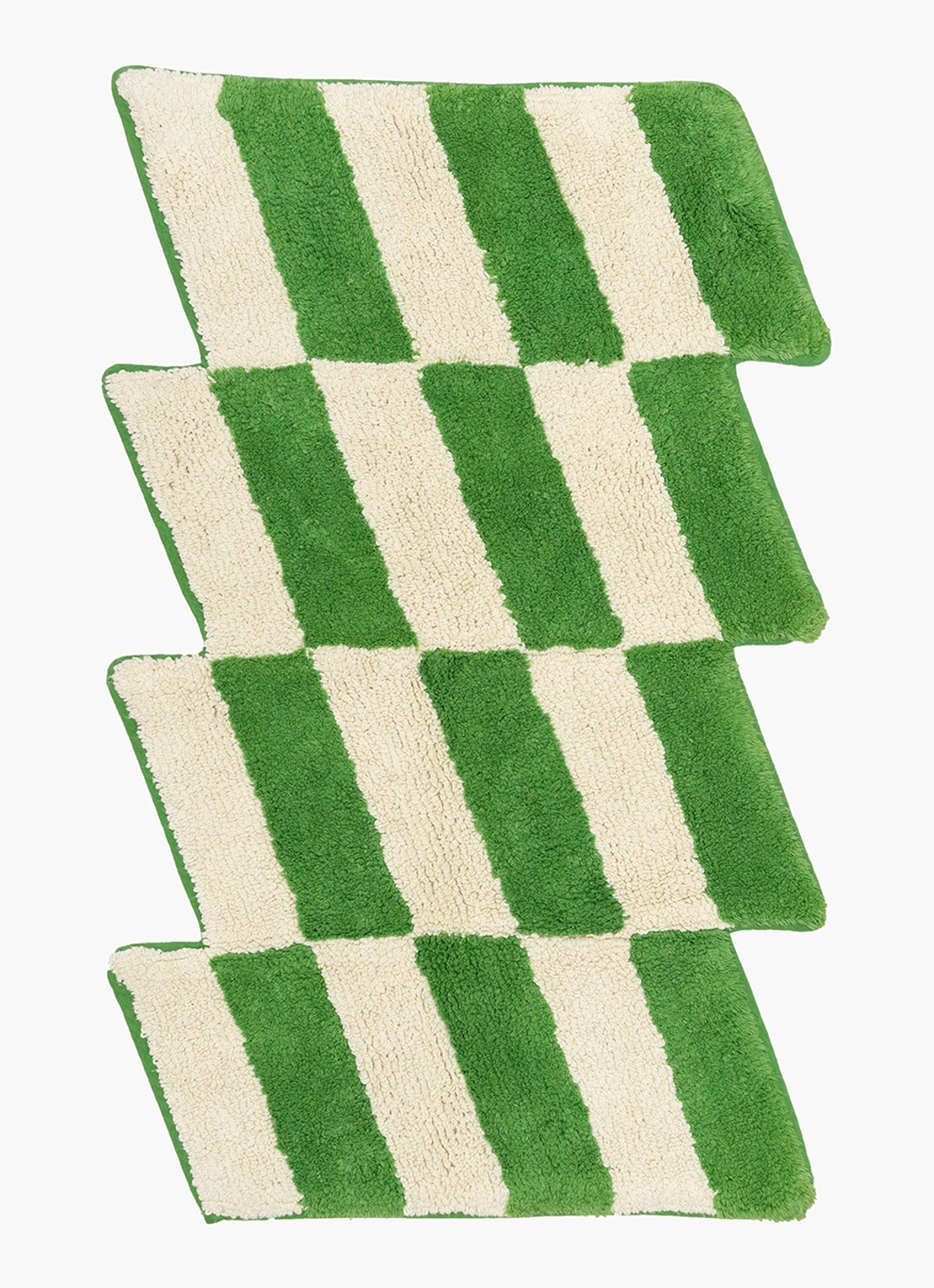 Tarta Gelatina Cassette badmat van  katoen 85 x 55 cm - voorkant groen