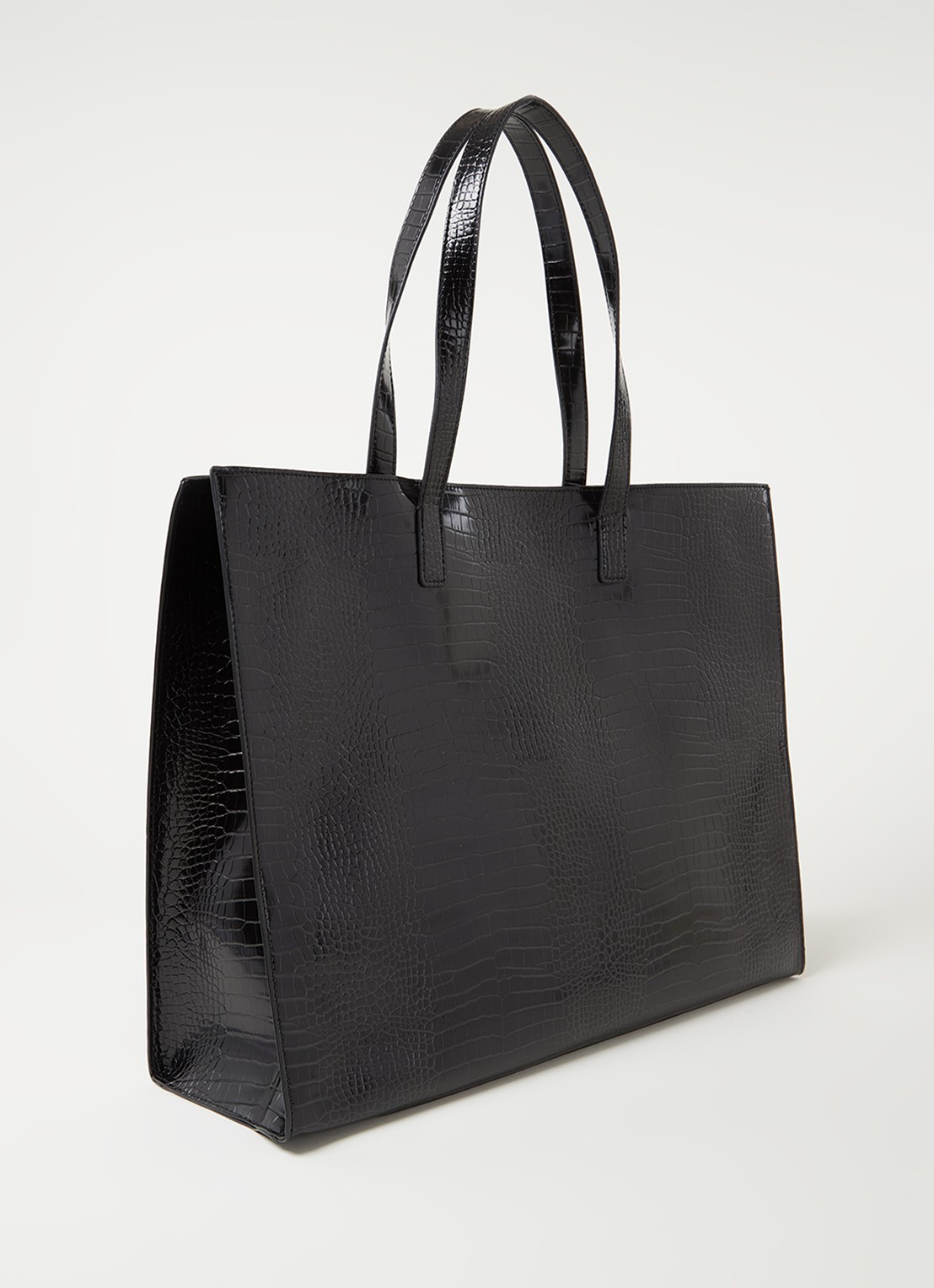 Ted Baker Alicon shopper met crocostructuur - achterkant 3 zwart