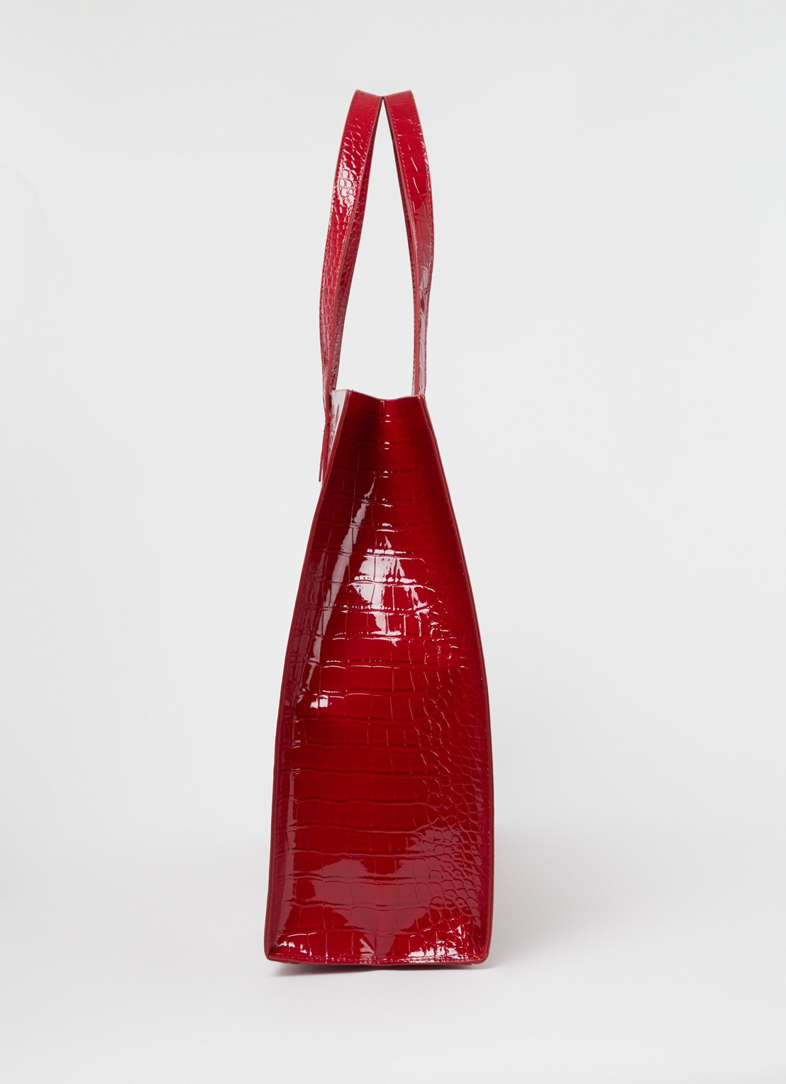 Ted Baker Alicon shopper met crocostructuur - detail 2 donkerrood