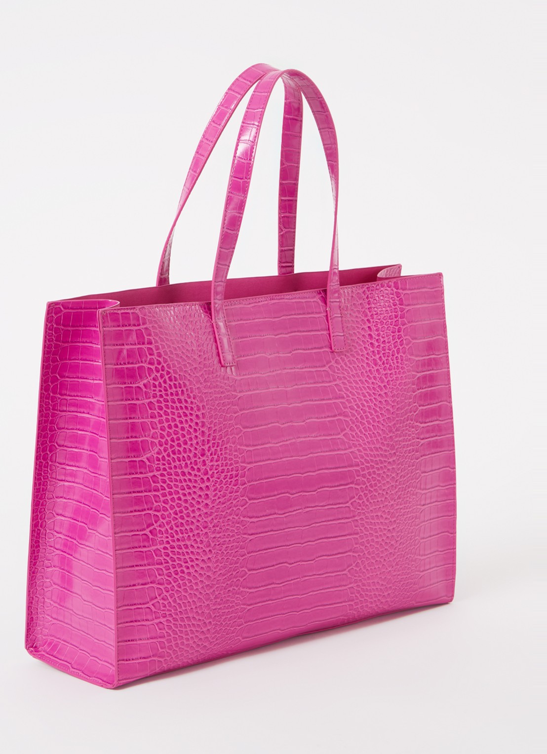 Ted Baker Alicon shopper met crocostructuur - achterkant oudroze