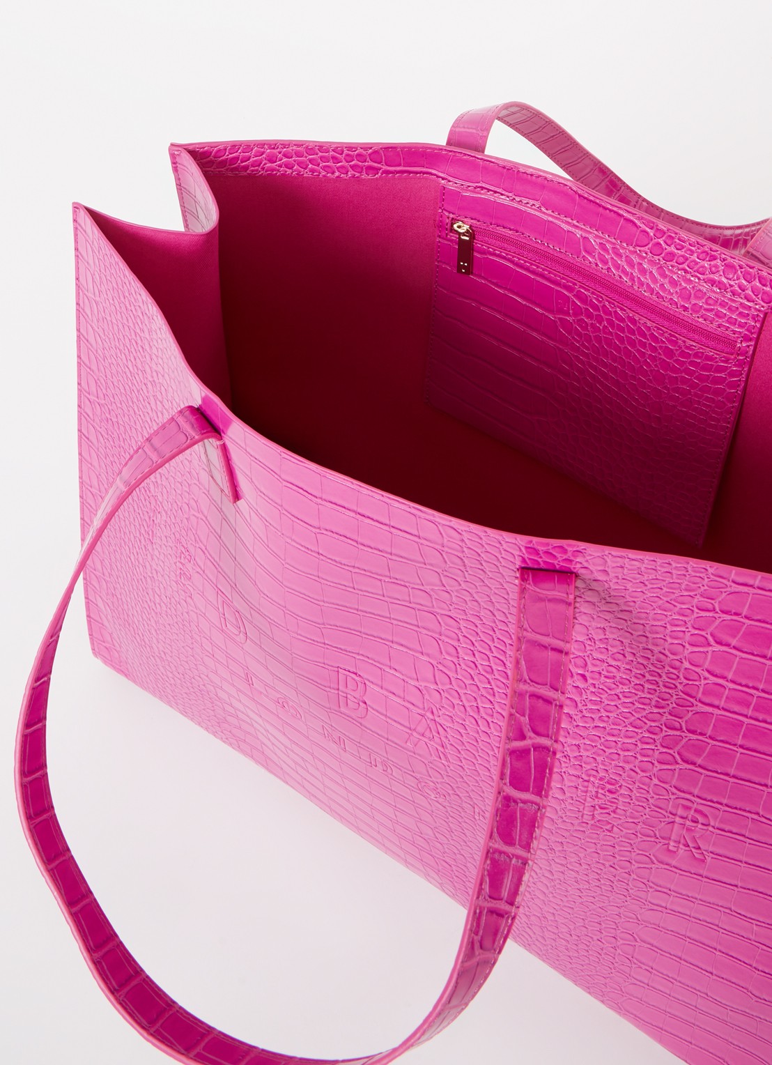 Ted Baker Alicon shopper met crocostructuur - detail 2 oudroze