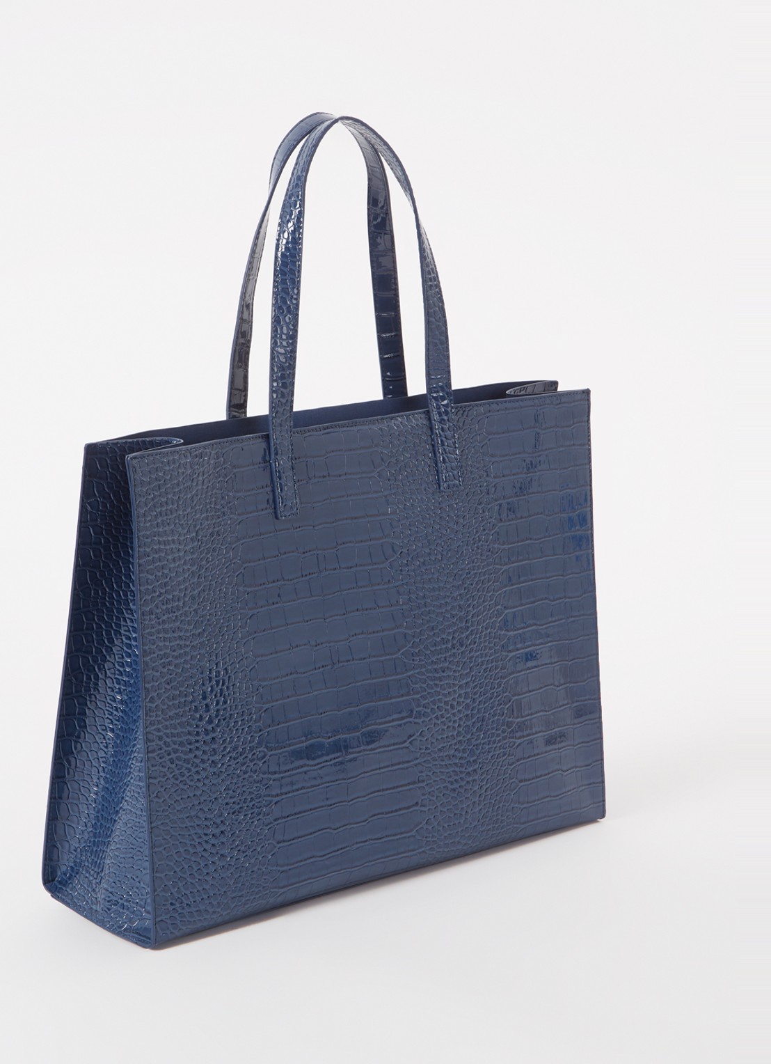 Ted Baker Alicon shopper met crocostructuur - achterkant blauw