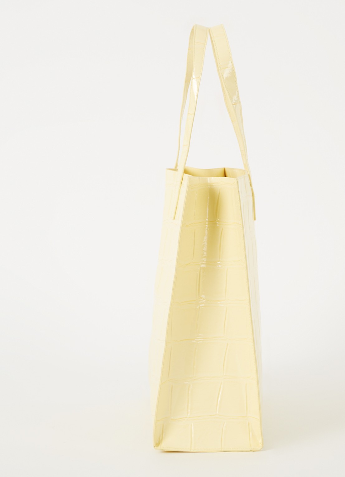 Ted Baker Alicon shopper met crocostructuur - detail 4 lichtgeel