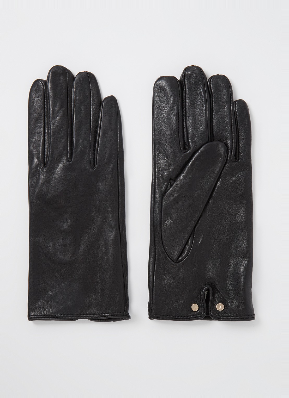 Ted Baker Arleos handschoenen van leer - voorkant zwart