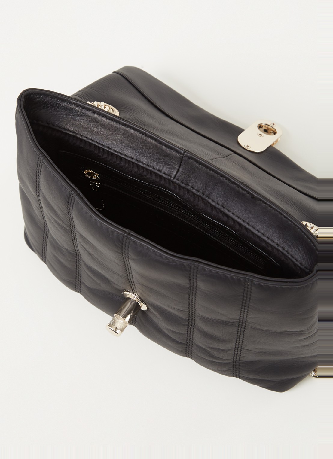 Ted Baker Ayalina schoudertas van quilted leer - detail 2 zwart