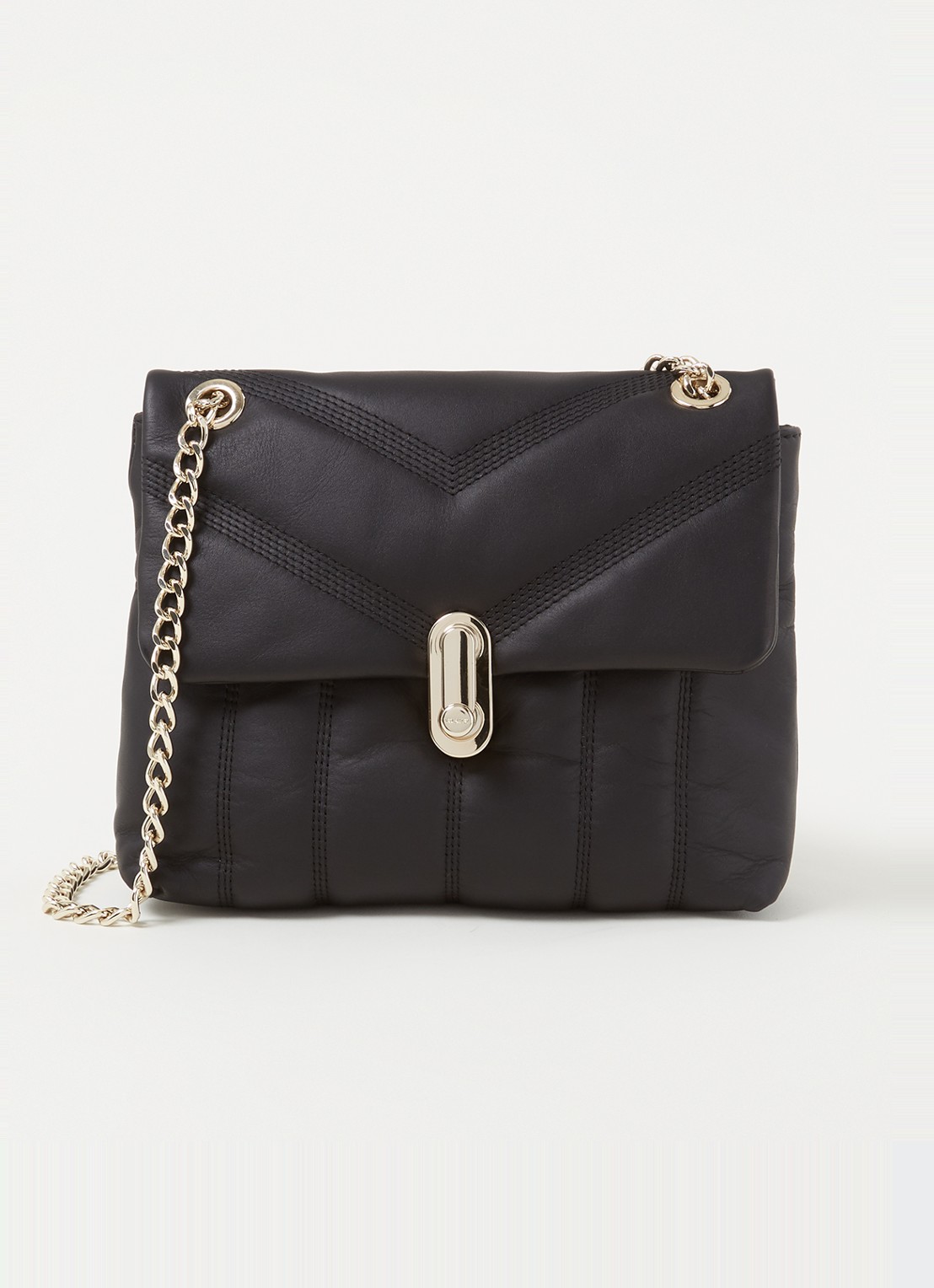 Ted Baker Ayalina schoudertas van quilted leer - voorkant zwart