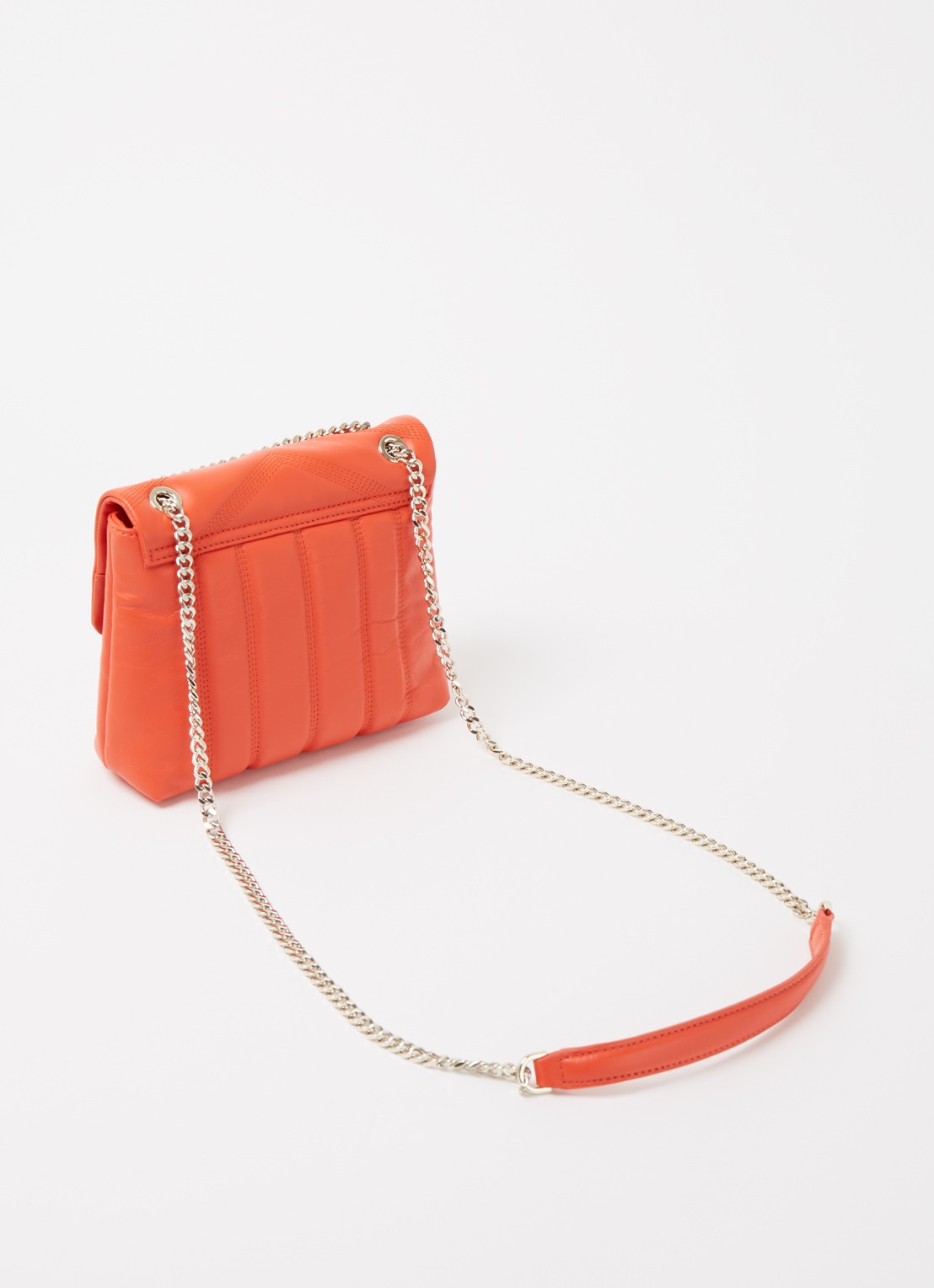 Ted Baker Ayalina schoudertas van quilted leer - achterkant 4 oranjerood