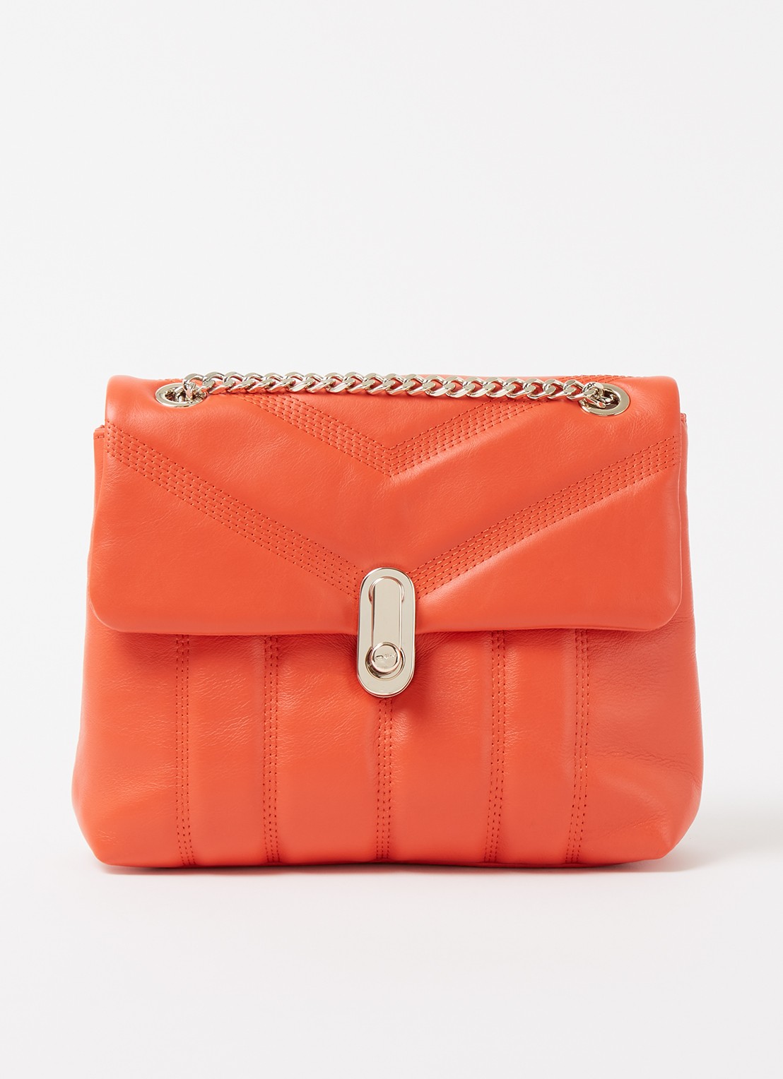 Ted Baker Ayalina schoudertas van quilted leer - voorkant 3 oranjerood