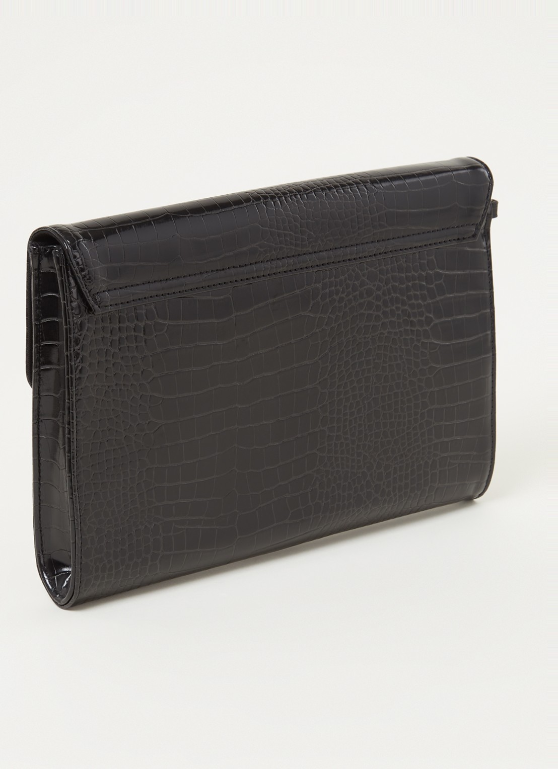 Ted Baker Crocey clutch met crocostructuur - achterkant 3 zwart