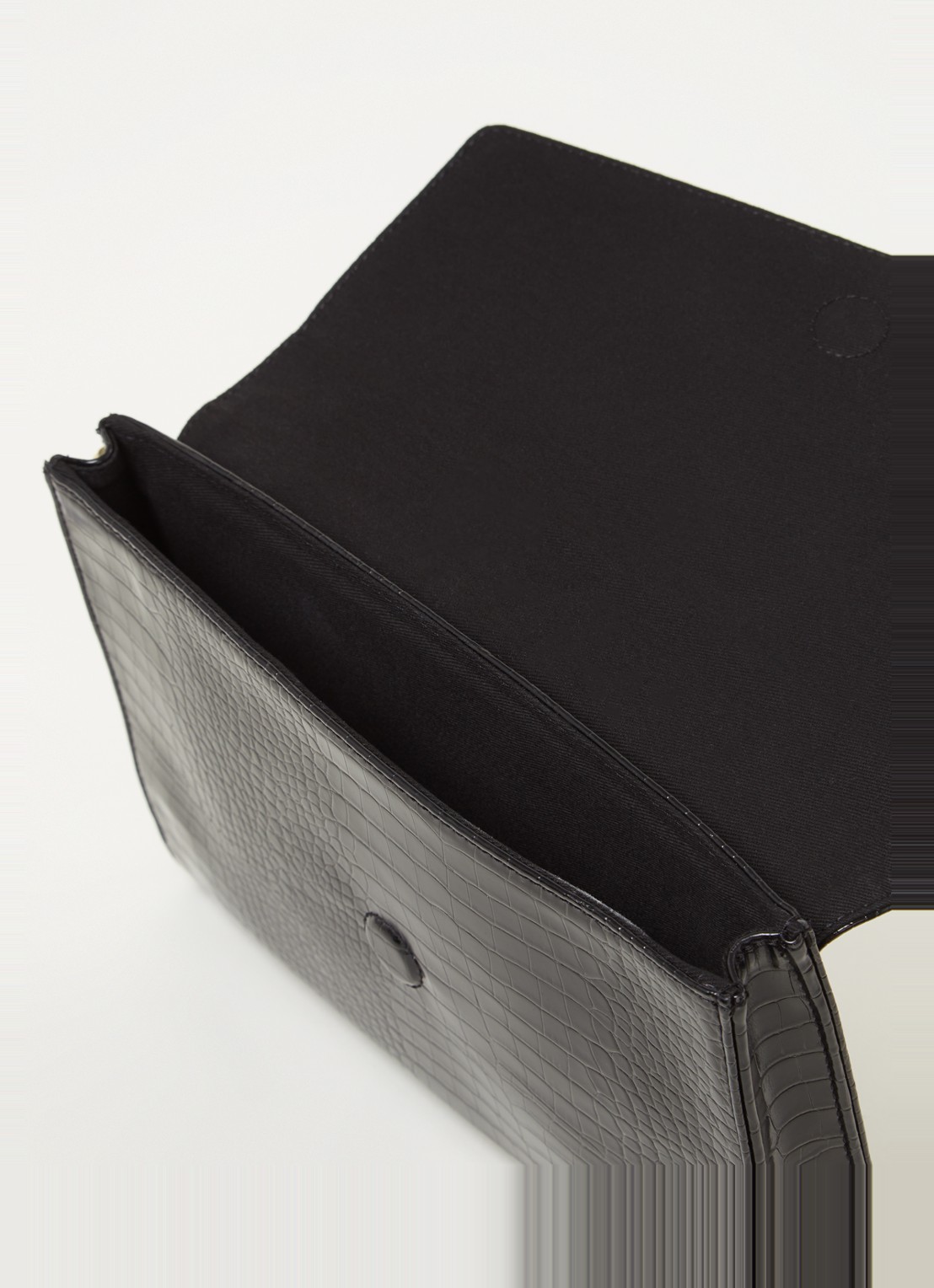 Ted Baker Crocey clutch met crocostructuur - detail zwart