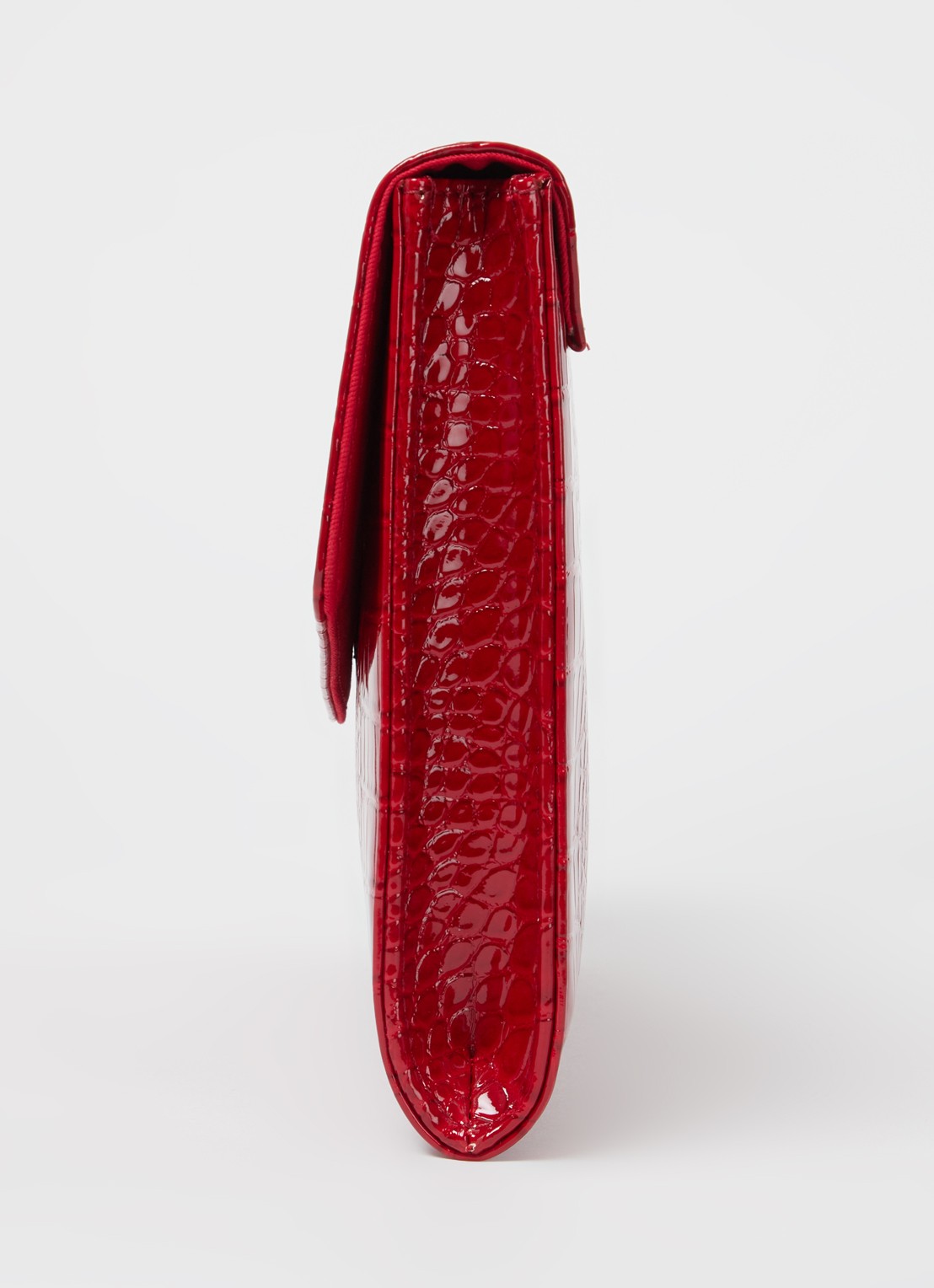 Ted Baker Crocey clutch met crocostructuur - detail 4 donkerrood