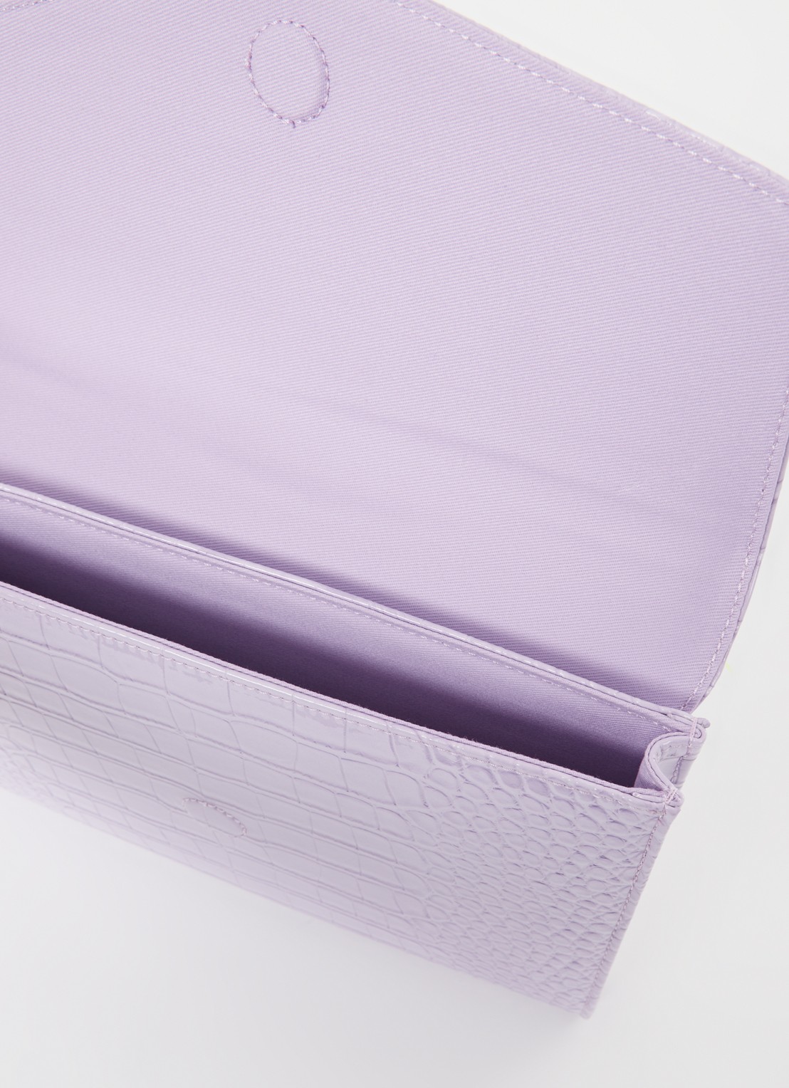 Ted Baker Crocey clutch met crocostructuur - detail 3 lila