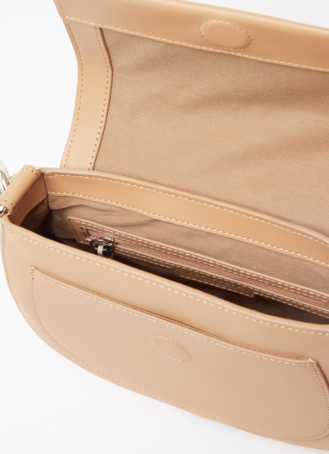 Ted Baker Darcell crossbodytas van leer  - detail camel