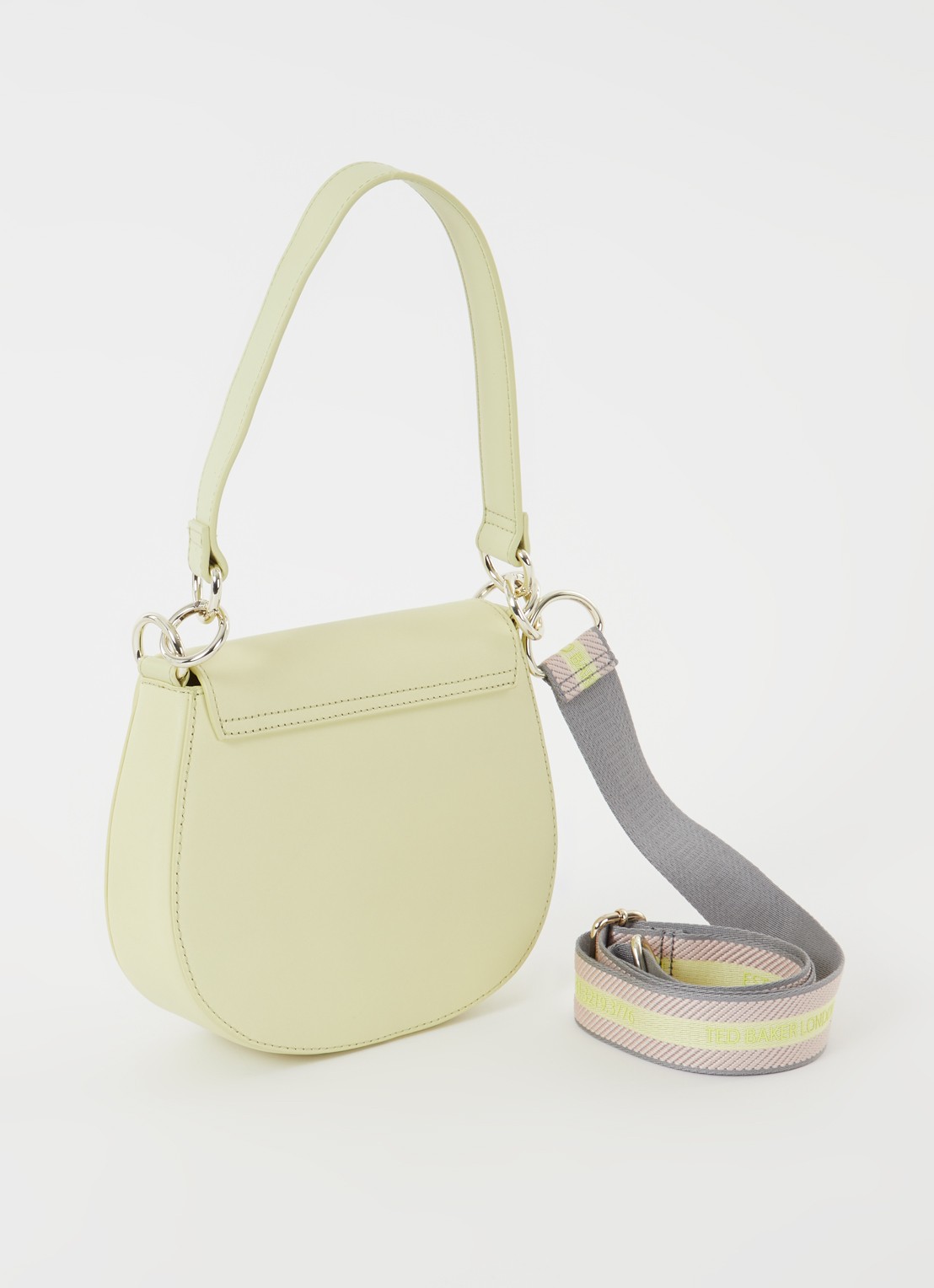 Ted Baker Darcell crossbodytas van leer  - achterkant 2 lindegroen