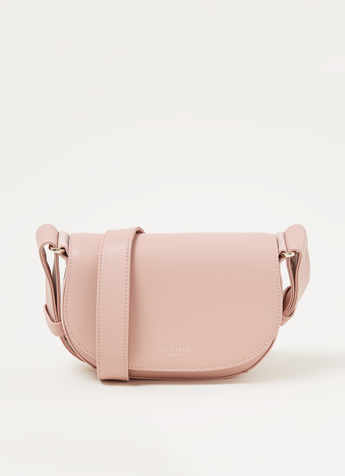 Ted Baker Equenia crossbodytas van leer met suède details - voorkant lichtroze
