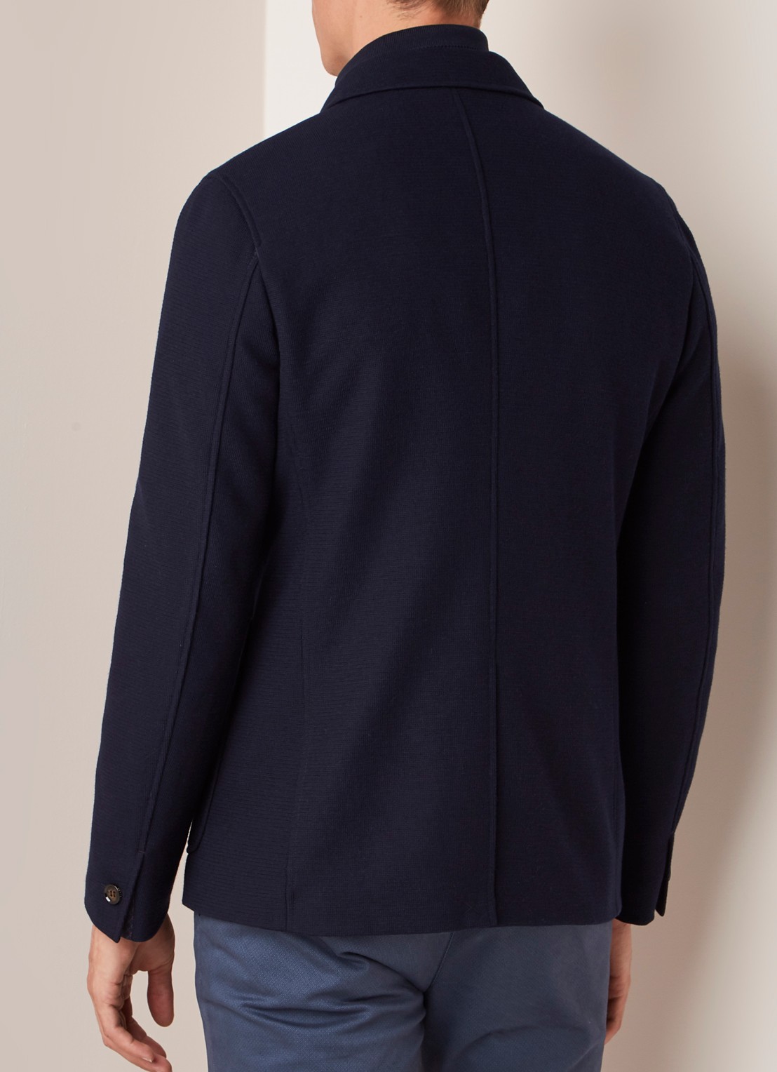 Ted Baker Fletwud regular fit colbert met uitritsbare vest-inzet - achterkant 4 donkerblauw
