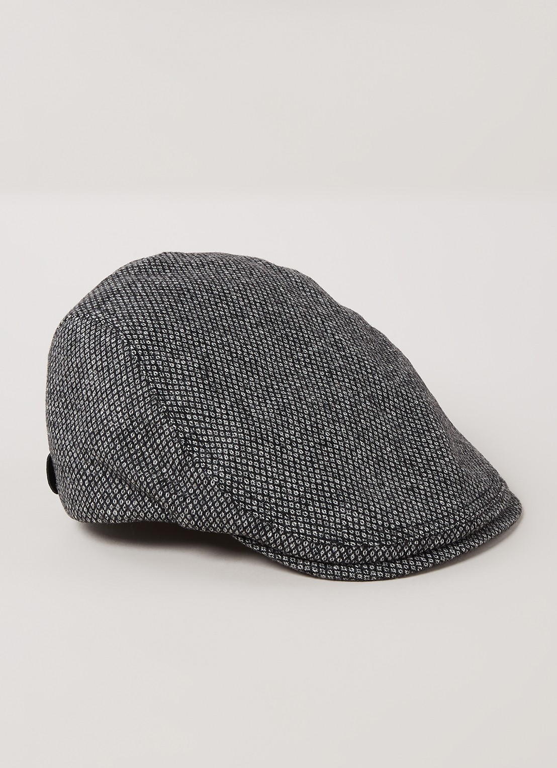 Ted Baker Hemsley flat cap in wolblend  - voorkant 3 donkergrijs