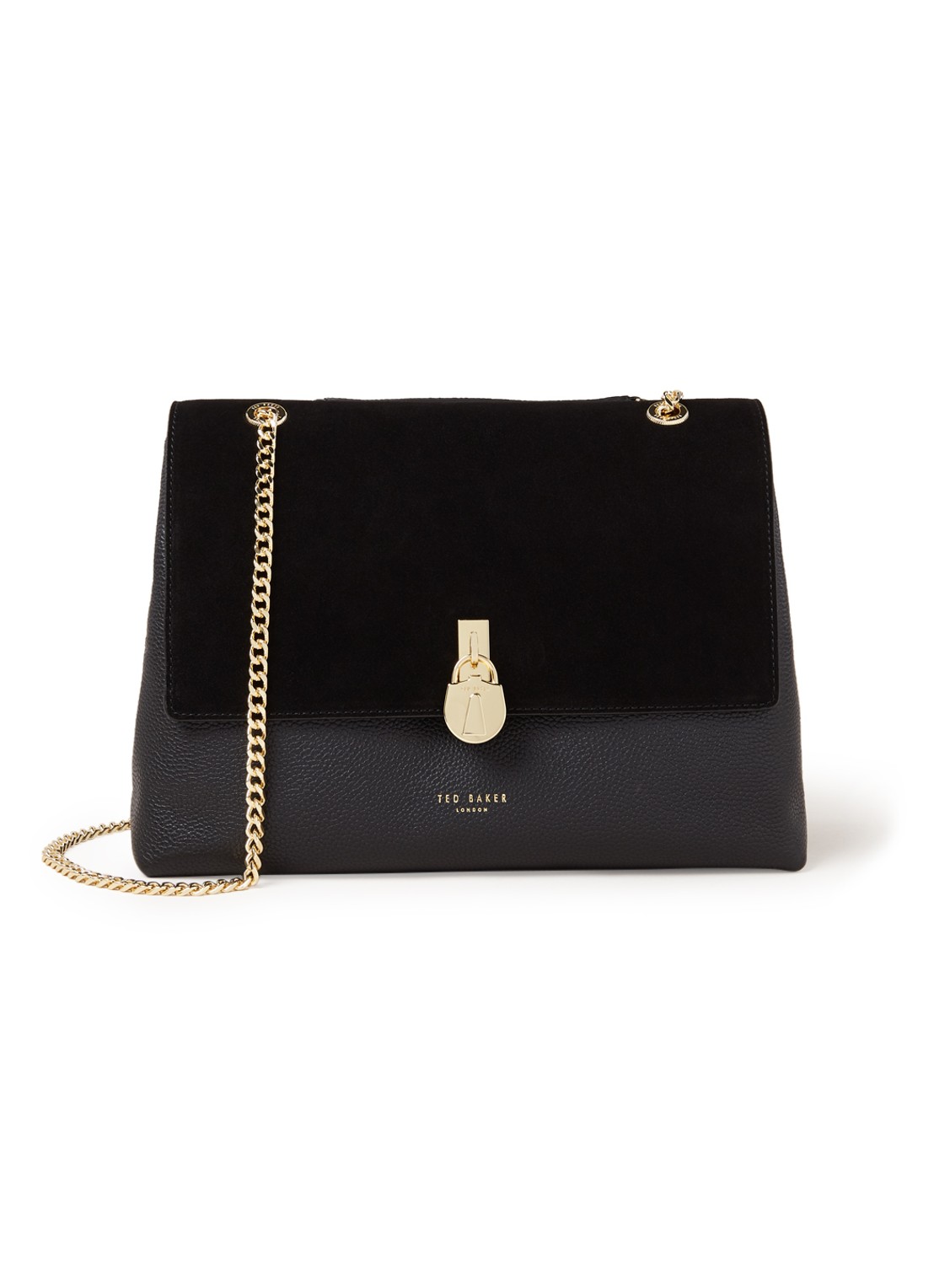 Ted Baker Hermiaa schoudertas van leer en suède - voorkant 3 multicolor