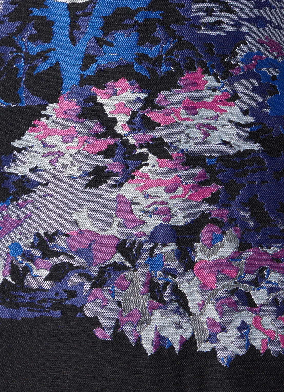 Ted Baker Midi A-lijn jurk met jacquard dessin en ballonmouw - detail 5 zwart
