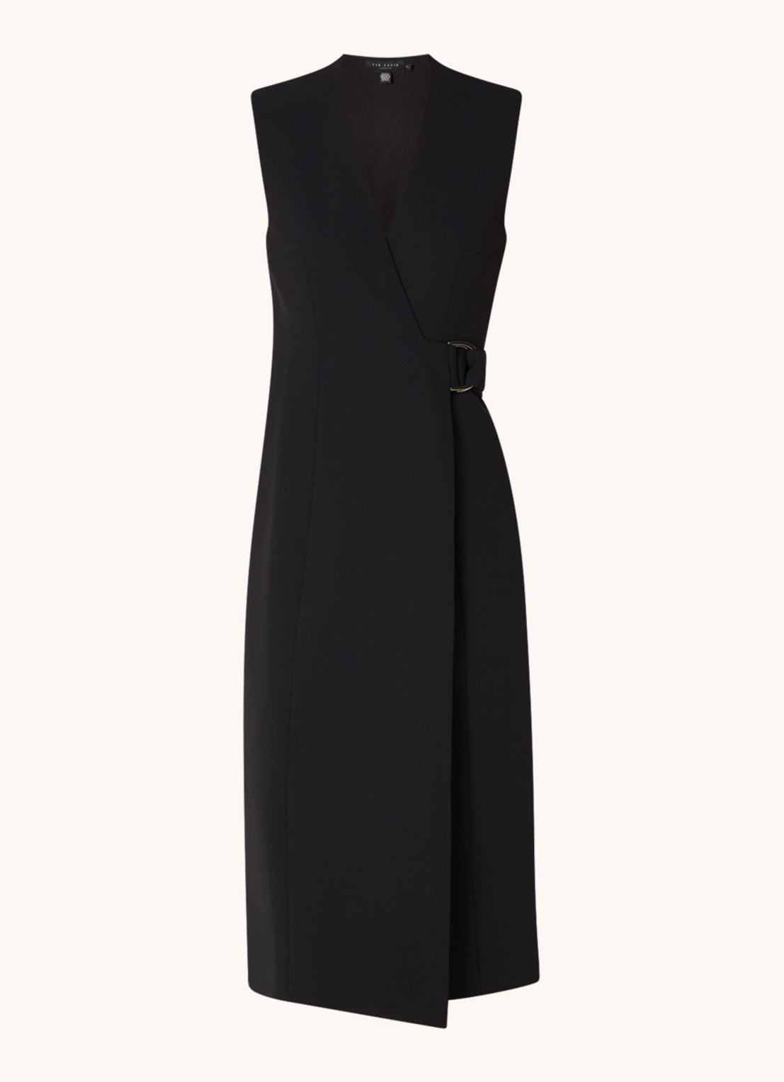 Ted Baker Molenaa midi blazerjurk met ceintuur - voorkant 3 zwart