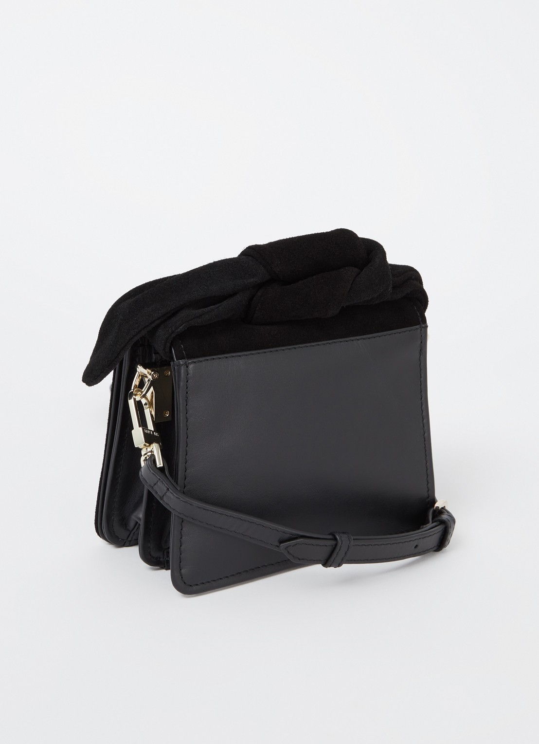 Ted Baker Niyah Mini handtas van leer - achterkant diepzwart