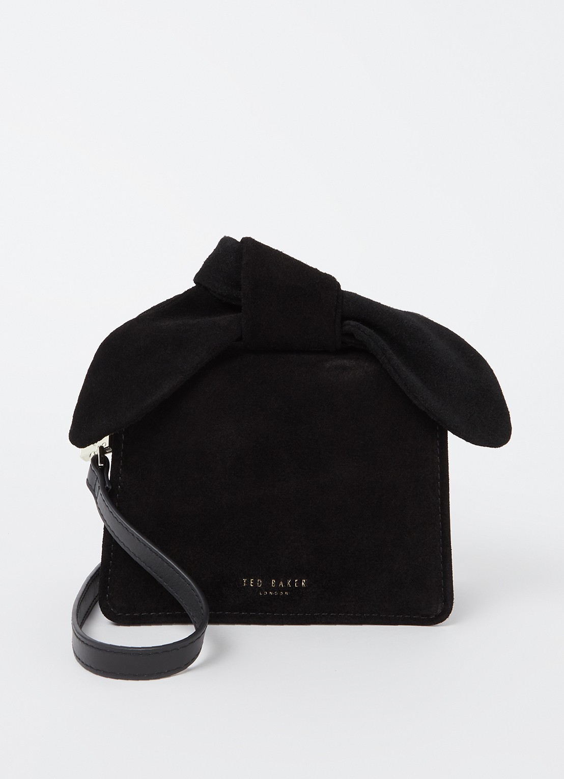 Ted Baker Niyah Mini handtas van leer - voorkant 4 diepzwart