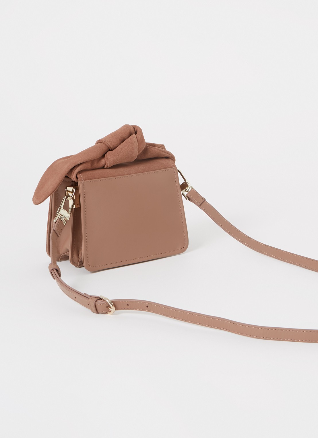 Ted Baker Niyah Mini handtas van leer - achterkant 2 hazelnootbruin