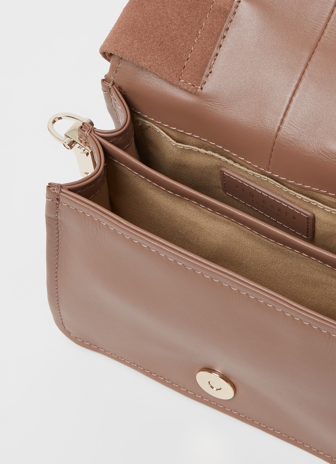 Ted Baker Niyah Mini handtas van leer - detail 3 hazelnootbruin