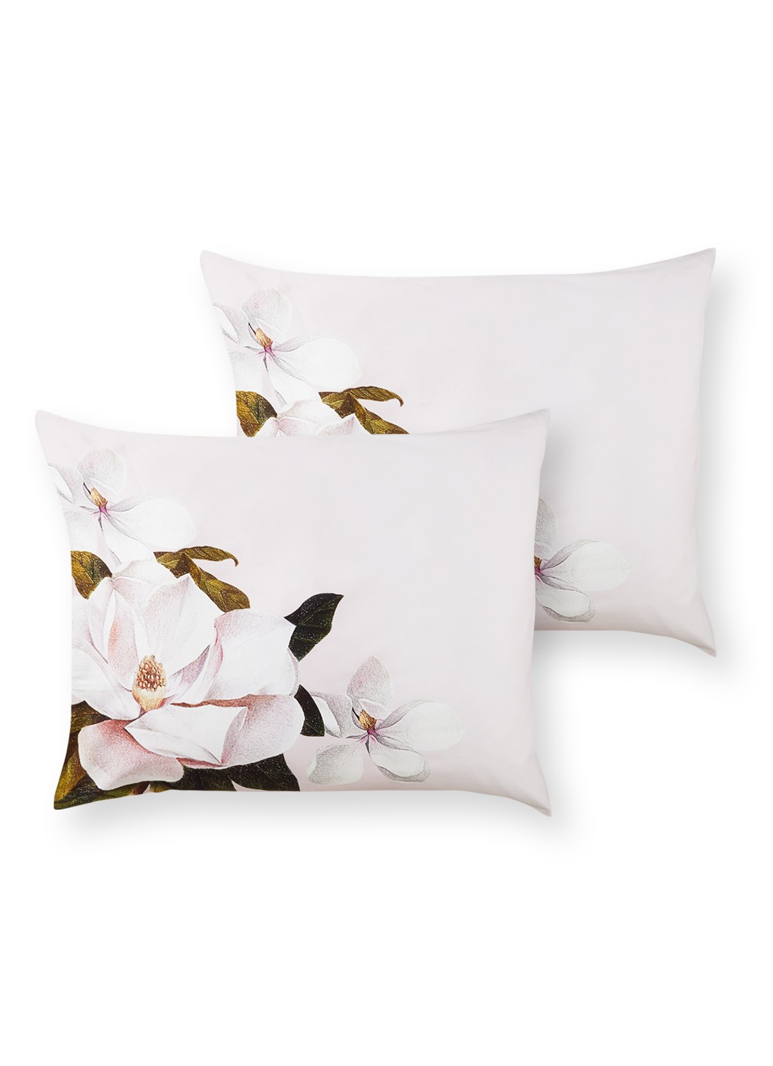Ted Baker Opal kussensloop van katoensatijn 220TC in 2-pack - voorkant roze