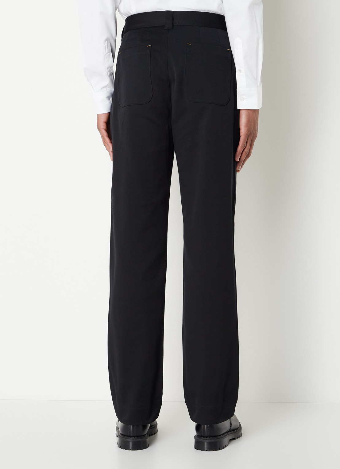Ted Baker Sediman straight fit chino met steekzakken - achterkant 5 zwart
