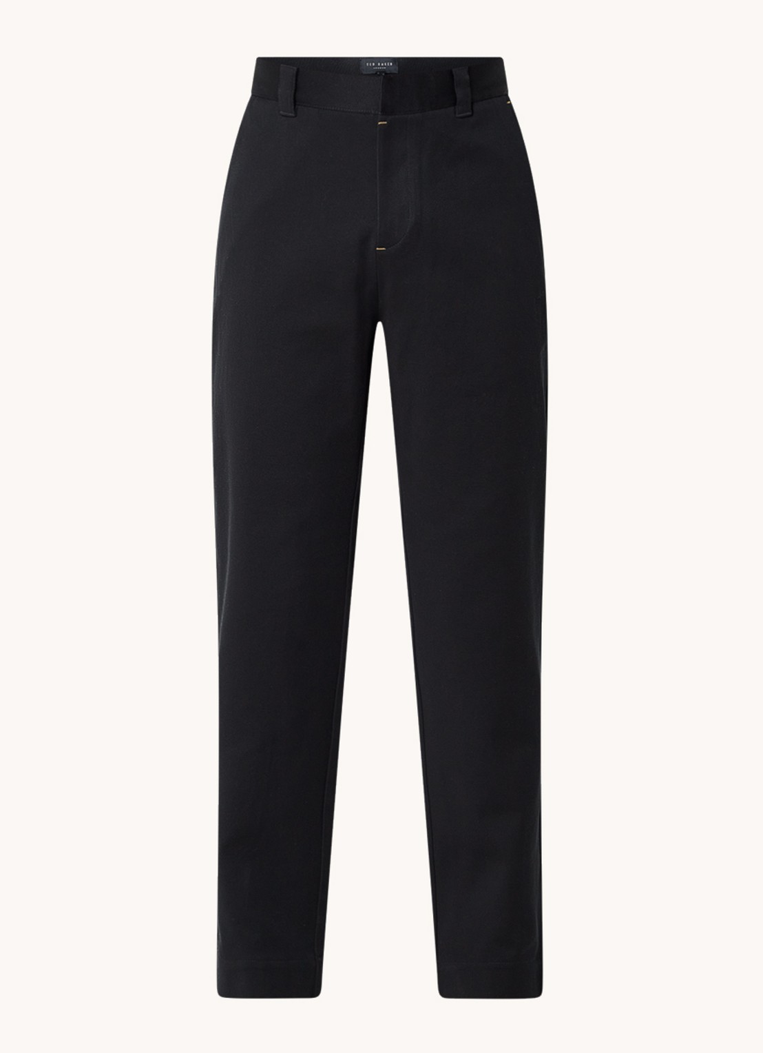 Ted Baker Sediman straight fit chino met steekzakken - voorkant 3 zwart