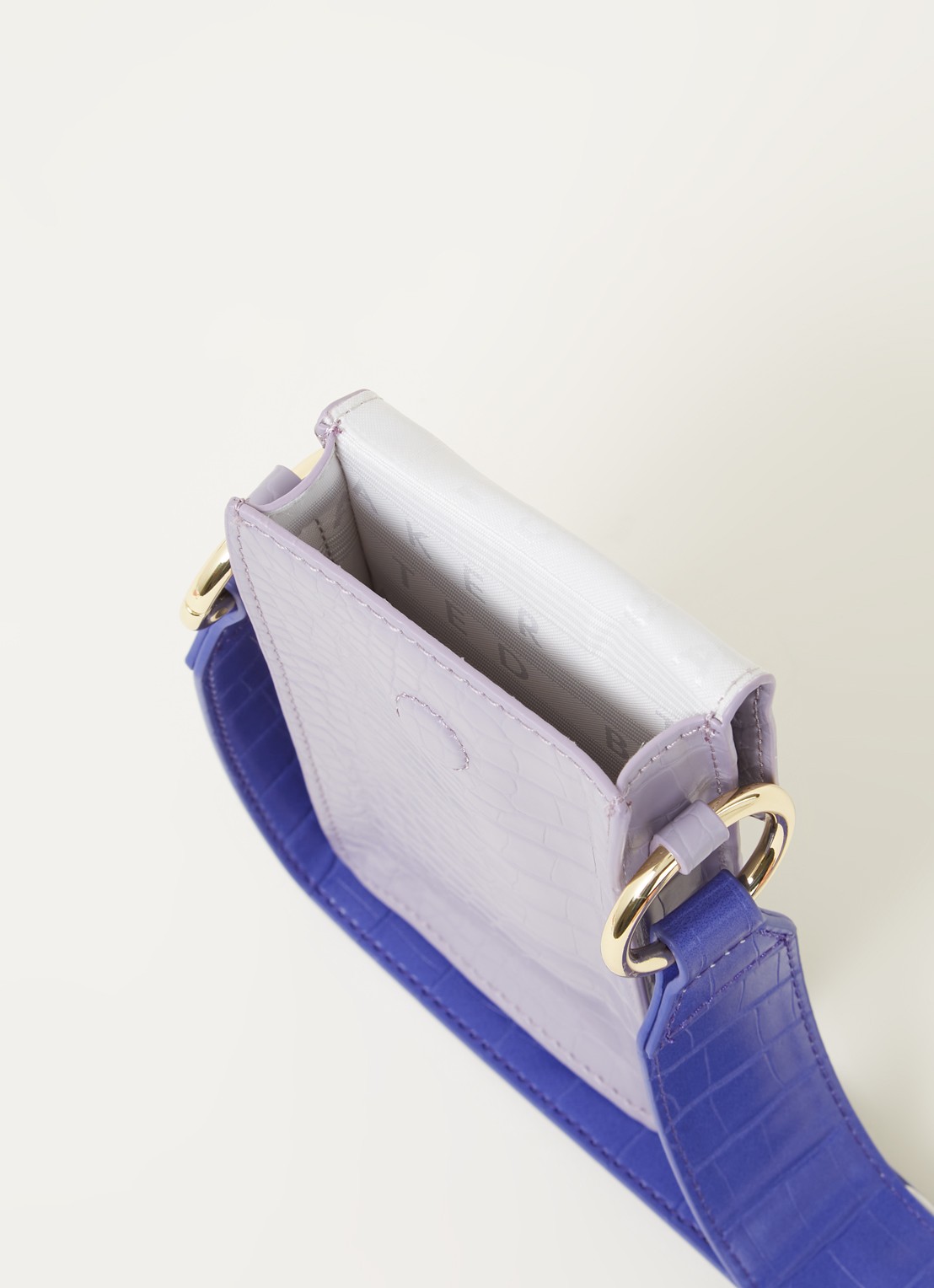 Ted Baker Shamimm mini bag met crocostructuur - detail lila