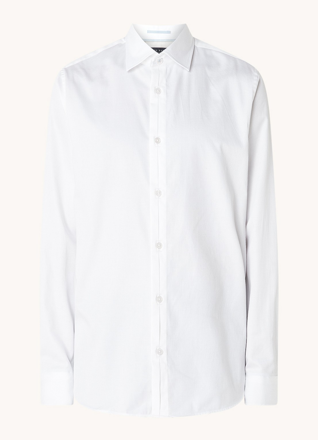 Ted Baker Slim fit overhemd met stretch - voorkant 3 wit