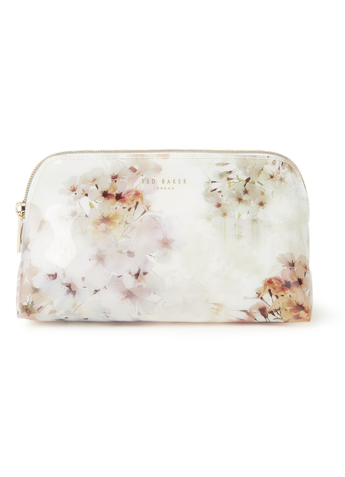 Ted Baker Suvii make-up tas met bloemenprint - voorkant ivoor