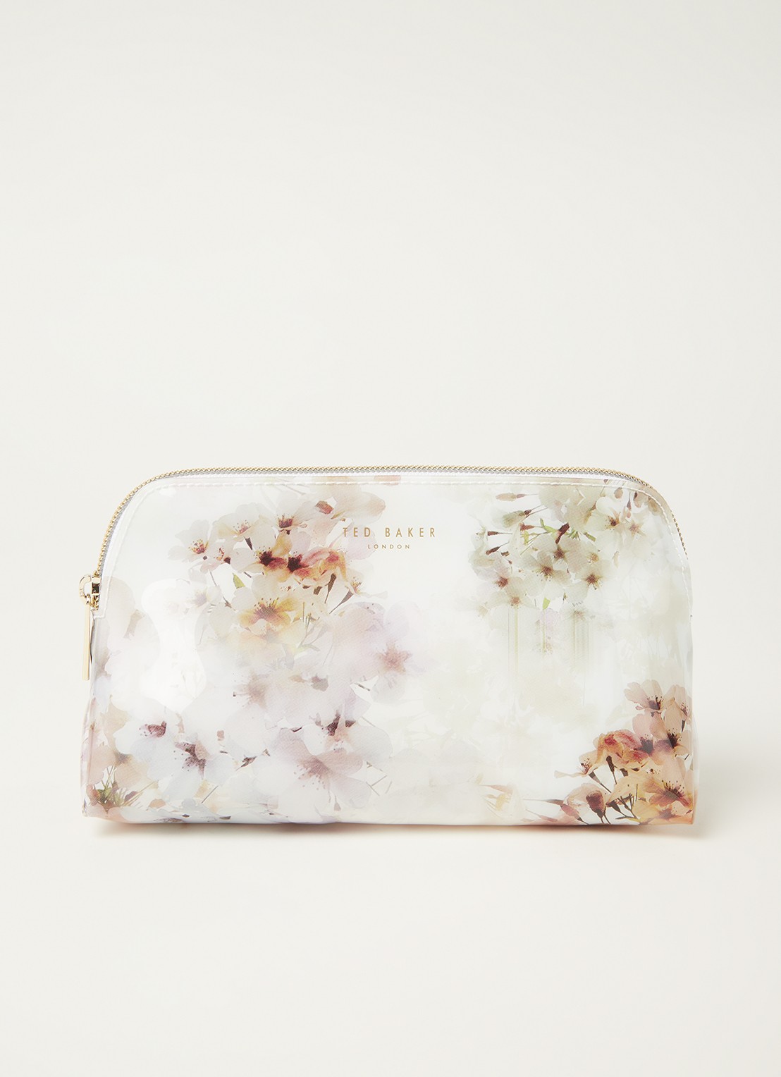 Ted Baker Suvii make-up tas met bloemenprint - voorkant 2 ivoor