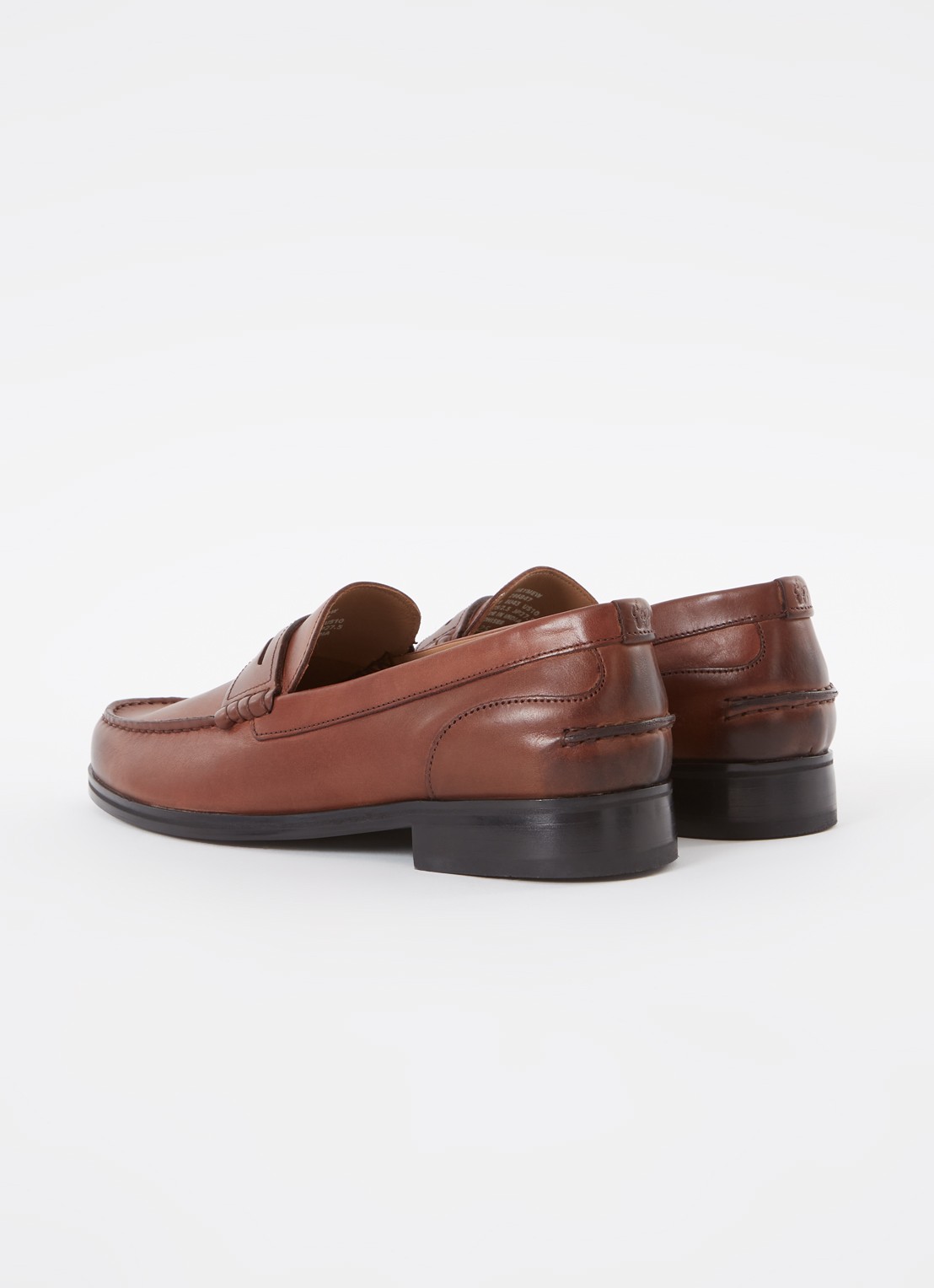 Ted Baker Tirymew loafer van leer  - detail 2 steenrood