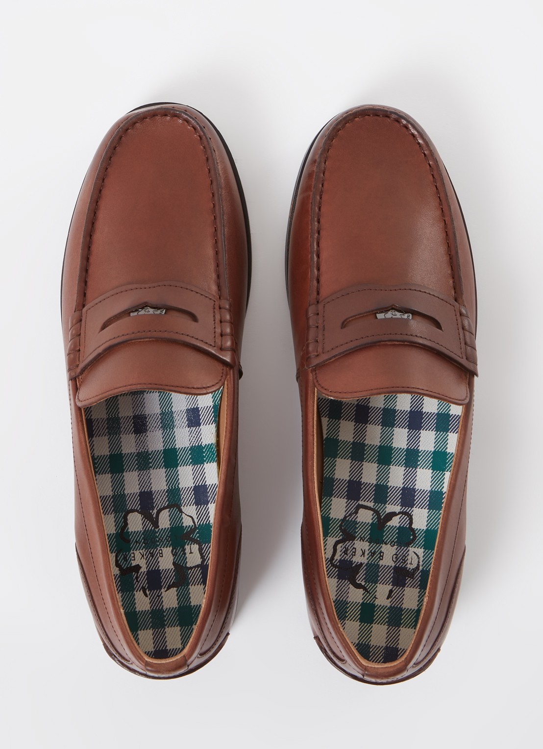 Ted Baker Tirymew loafer van leer  - detail 3 steenrood
