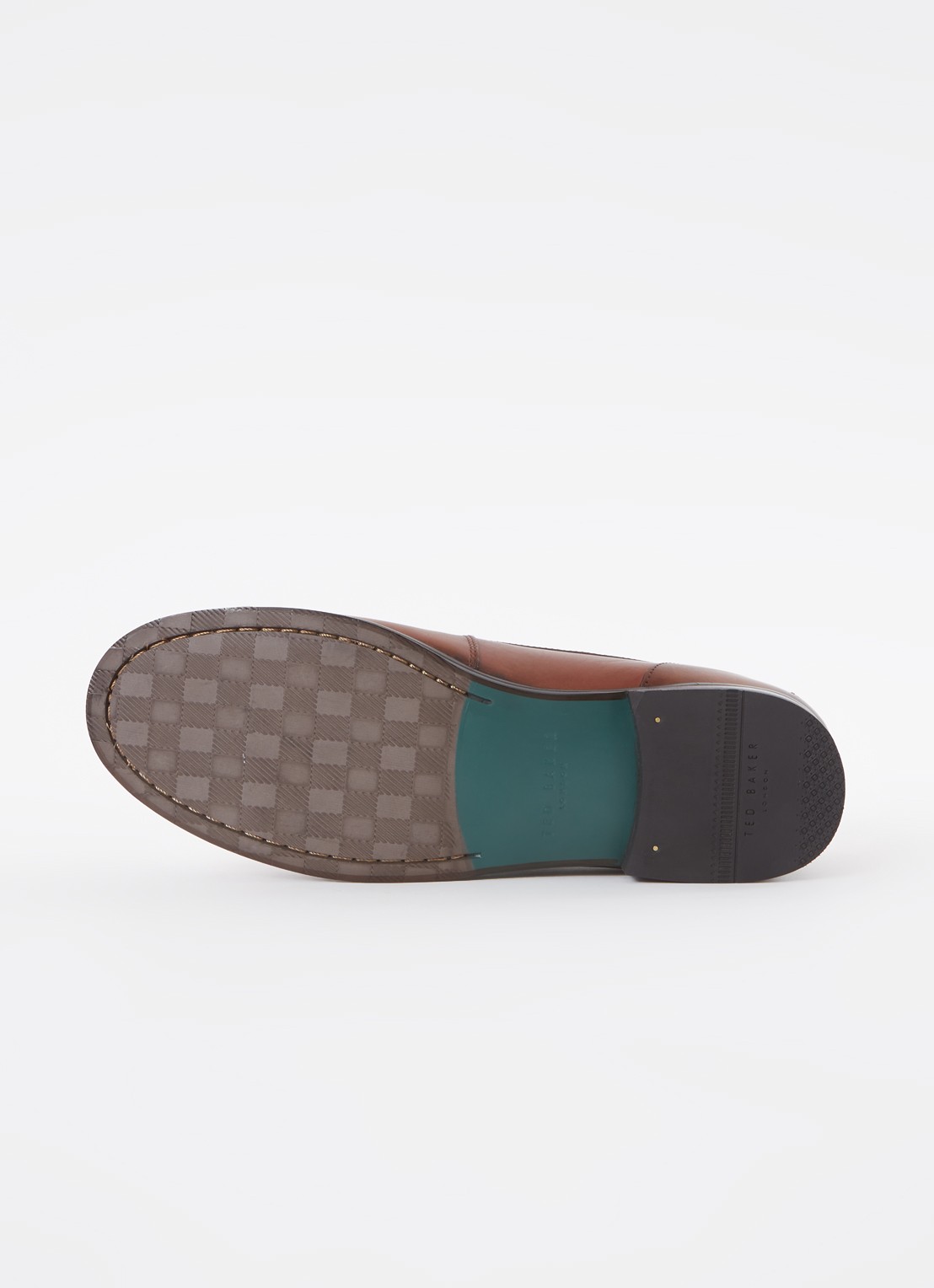 Ted Baker Tirymew loafer van leer  - detail 4 steenrood