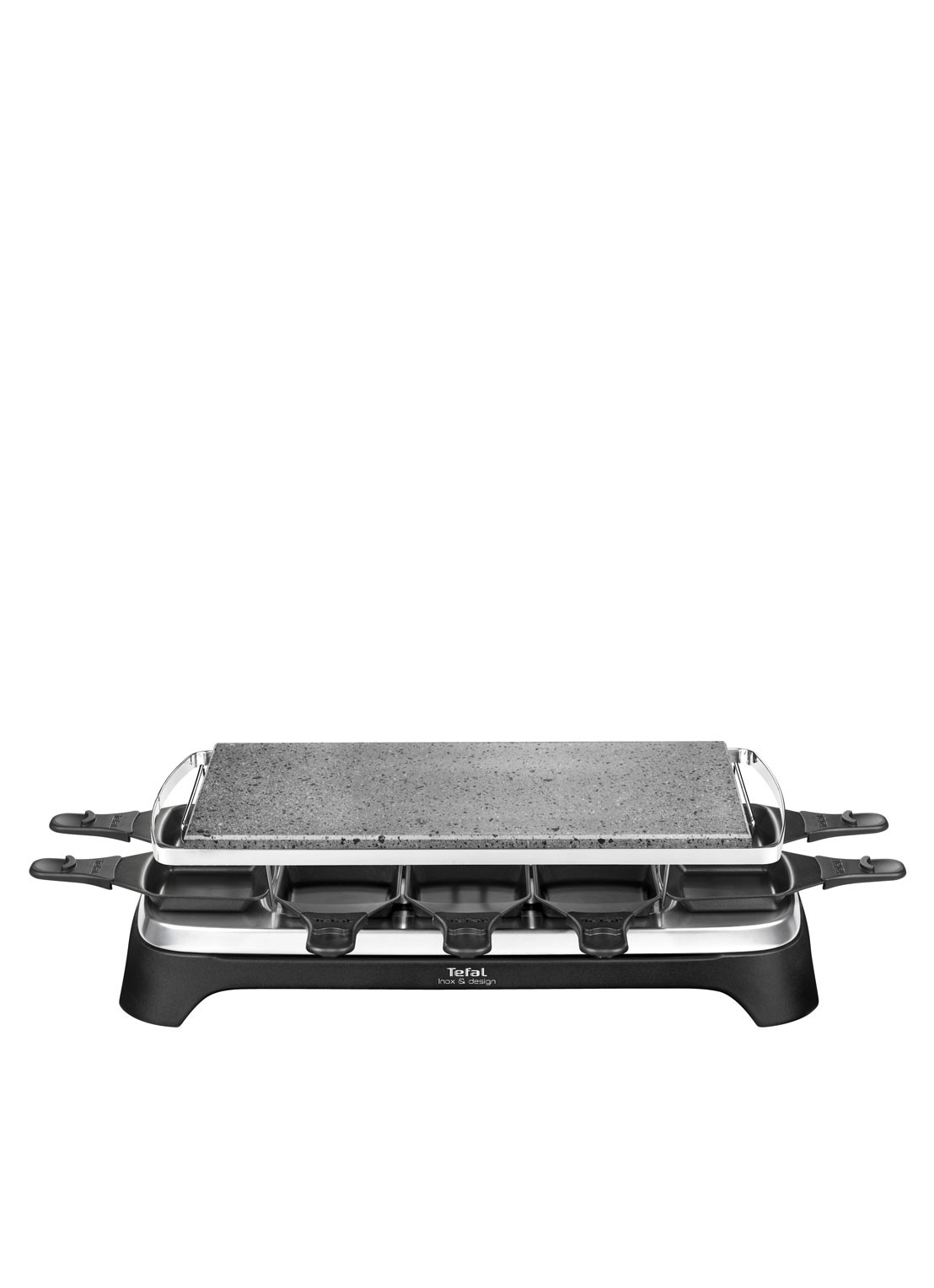 Tefal Inox & Design steengrill & gourmetstel PR4578 - voorkant zwart