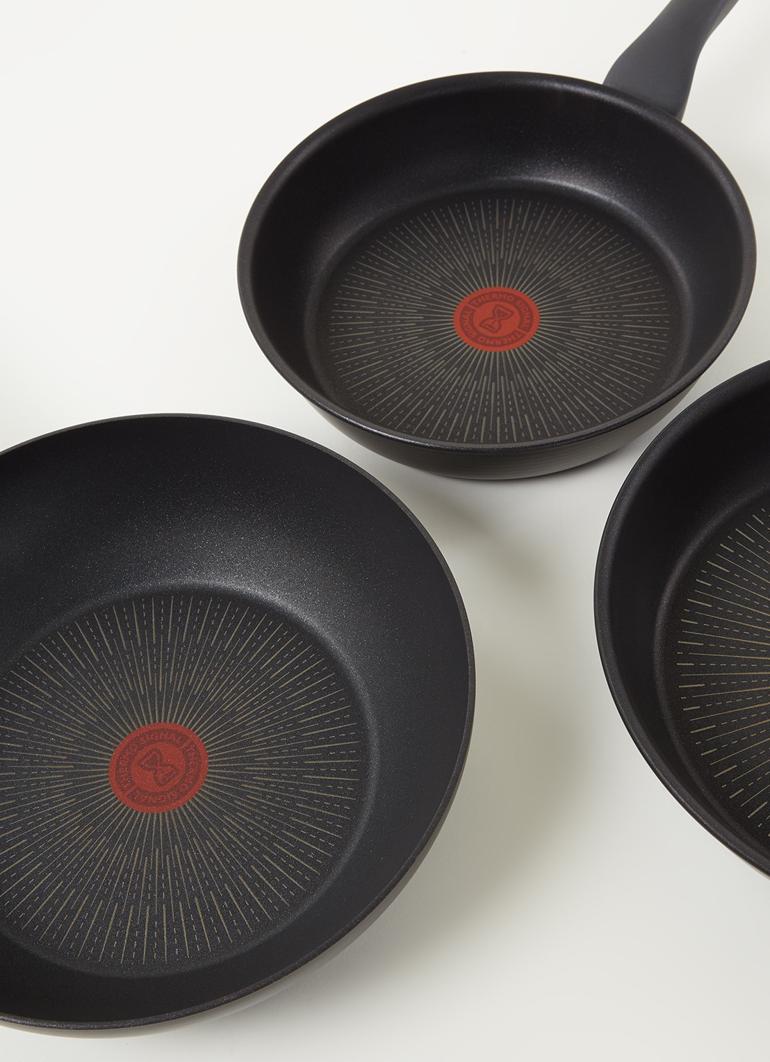 Tefal Unlimited pannenset 3-delig - detail zwart