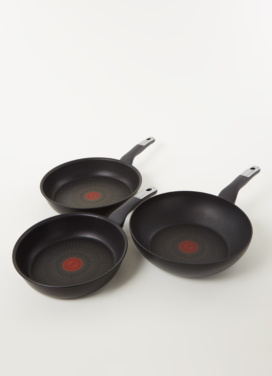Tefal Unlimited pannenset 3-delig - voorkant 3 zwart