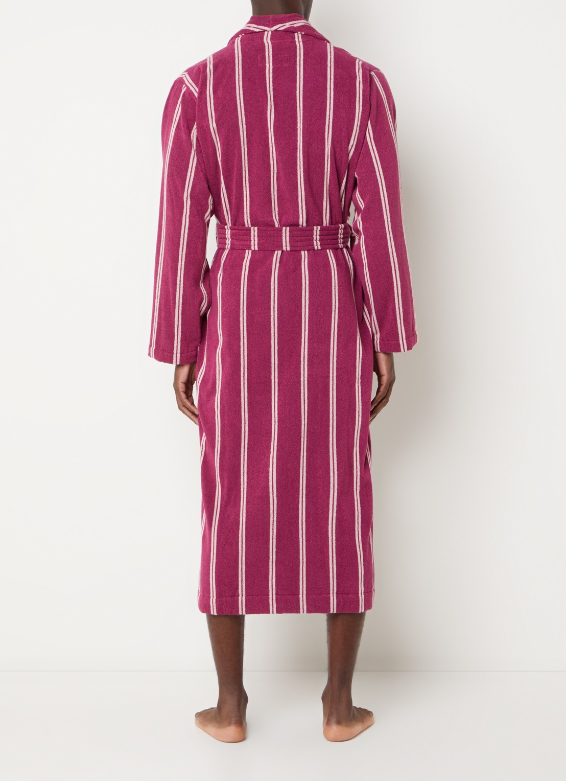 TEKLA Badjas met opgestikte zakken - unisex - achterkant 2 fuchsia