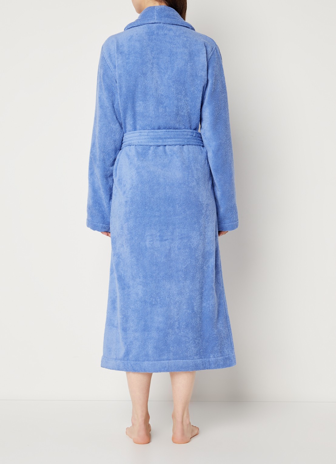 TEKLA Badjas met opgestikte zakken - unisex - achterkant 4 blauw