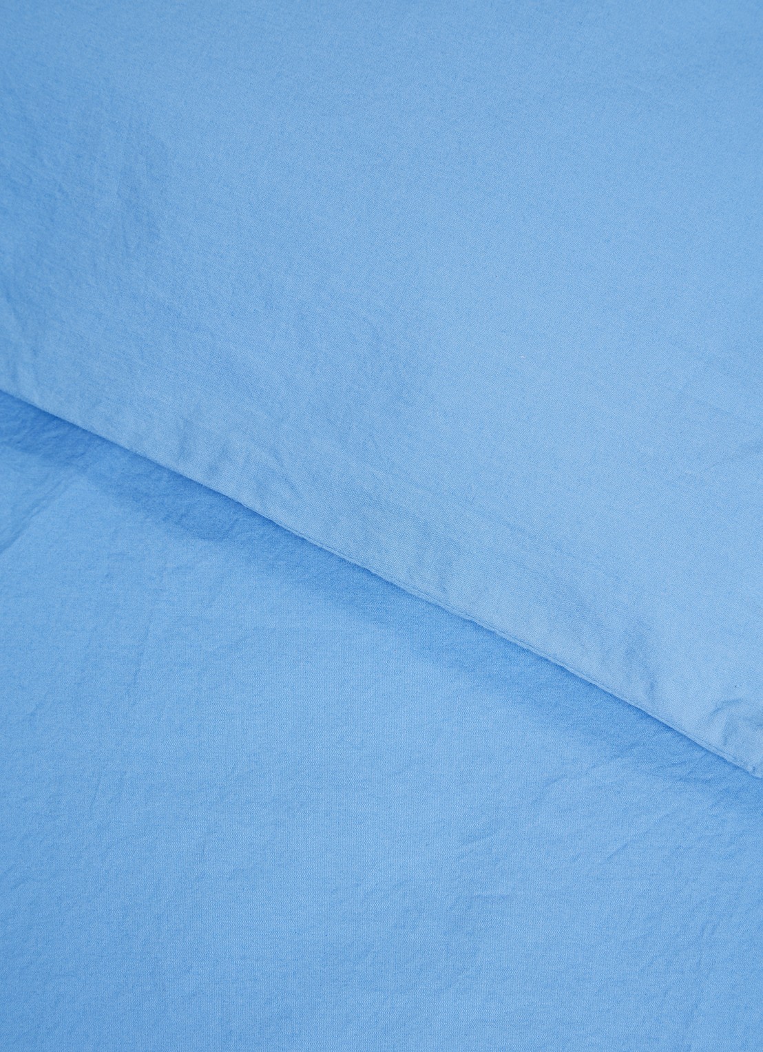 TEKLA Dekbedovertrek van  katoen perkal 200 TC - exclusief kussenslopen - detail blauw