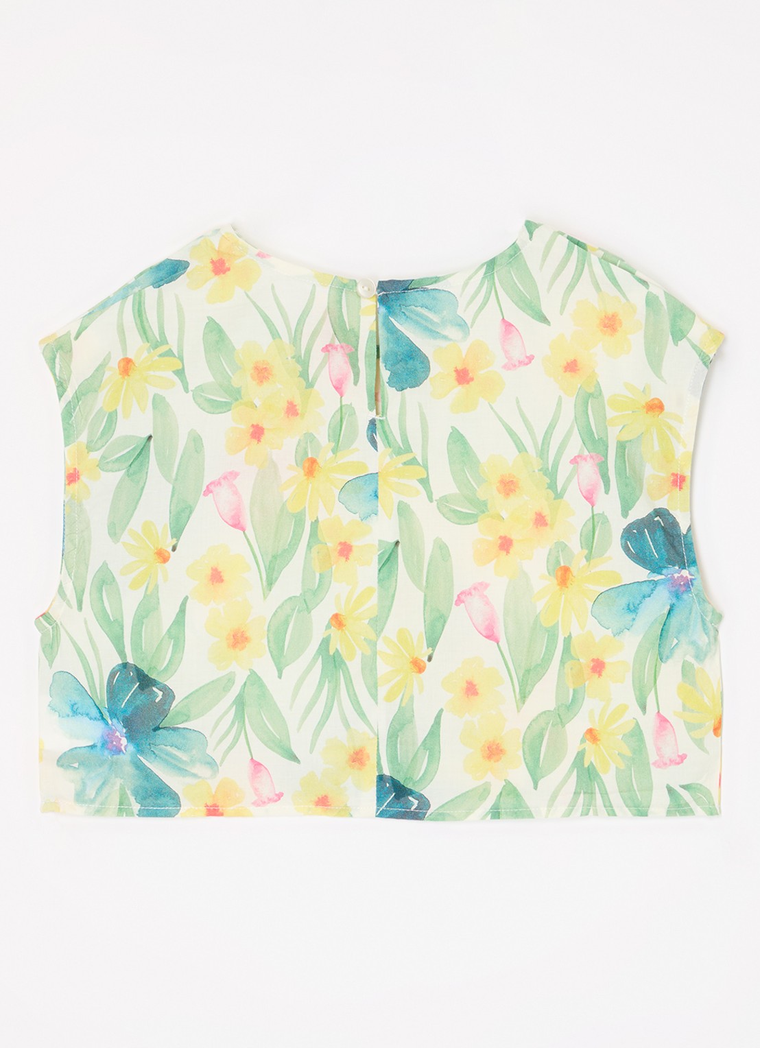 The Animals Observatory Baboon top met bloemenprint - voorkant 2 groen