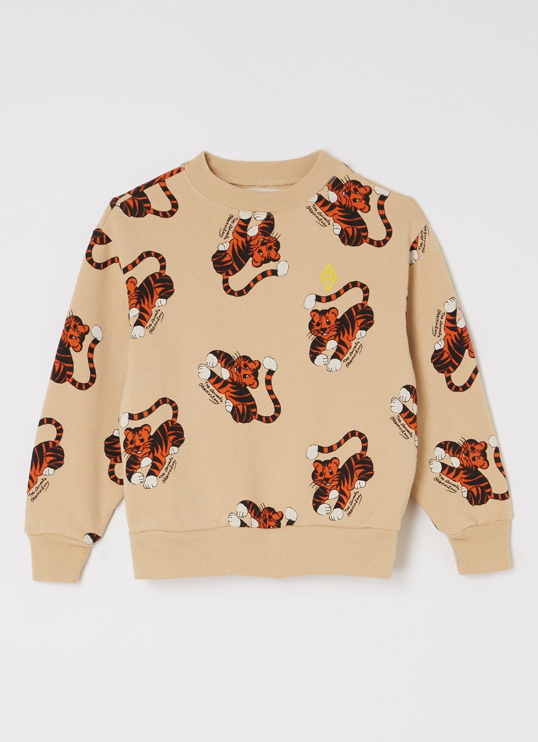 The Animals Observatory Sweater met print - voorkant zand